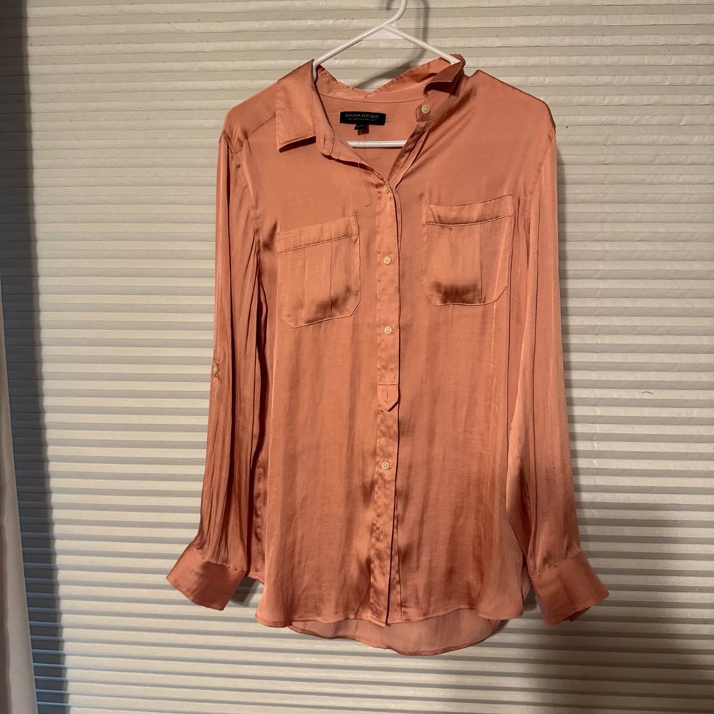 Banana Republic Light Coral Button-Up Shirt